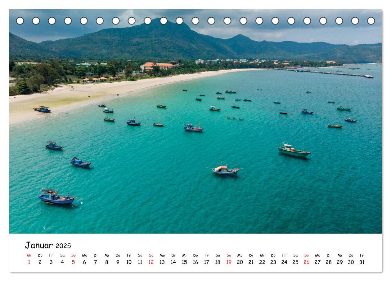 Bild: 9783435349784 | Vietnam aus der Luft (Tischkalender 2025 DIN A5 quer), CALVENDO...