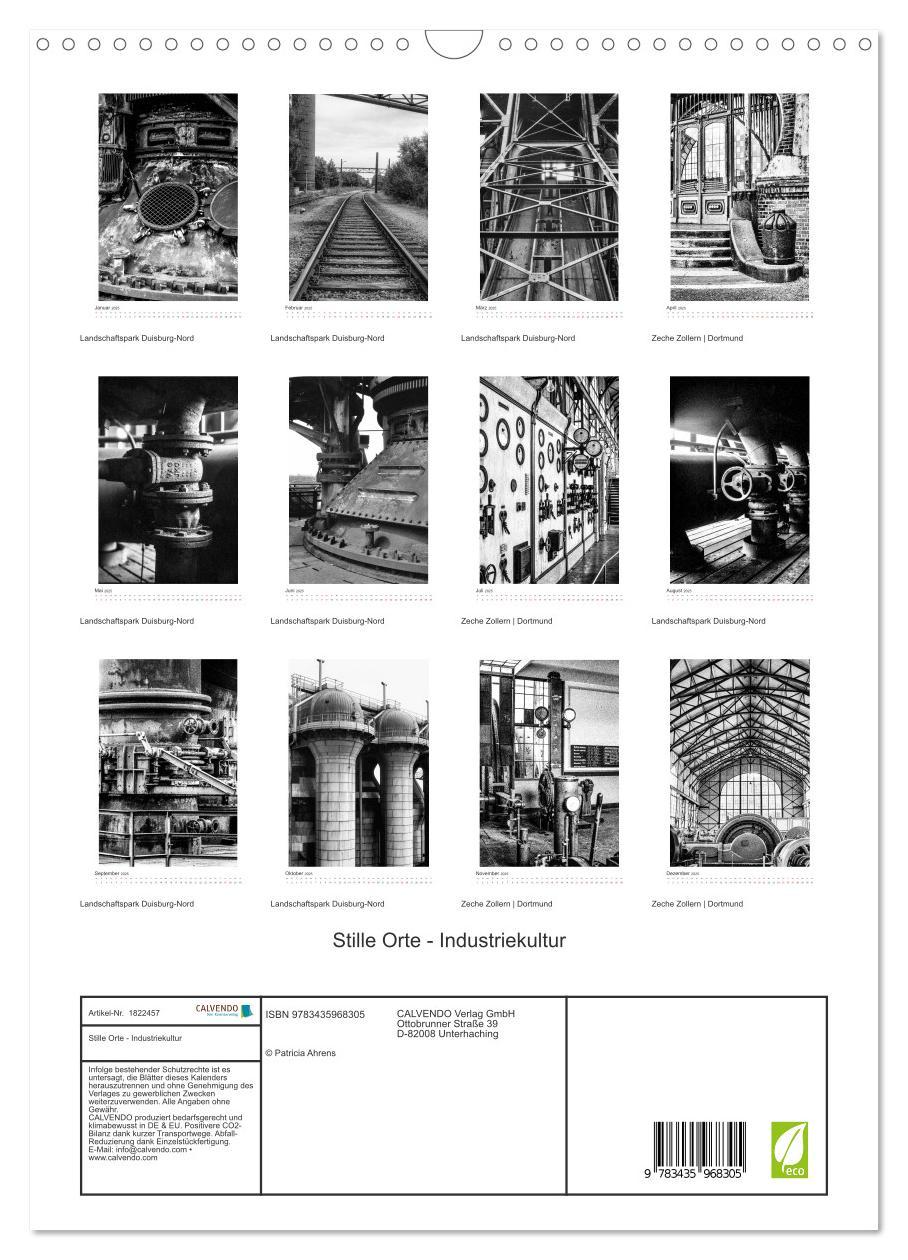 Bild: 9783435968305 | Stille Orte - Industriekultur (Wandkalender 2025 DIN A3 hoch),...