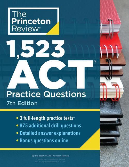 Cover: 9780525570318 | 1,523 ACT Practice Questions | Princeton Review | Taschenbuch | 2021