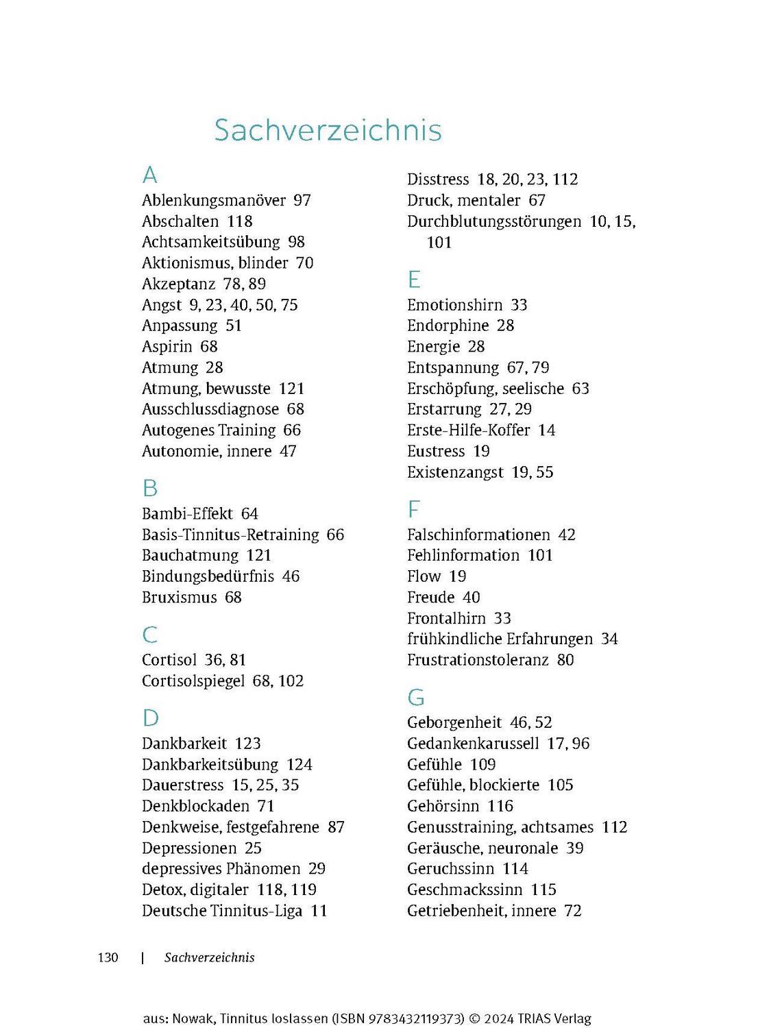 Bild: 9783432119373 | Tinnitus loslassen | Annette Nowak | Taschenbuch | Broschiert (KB)