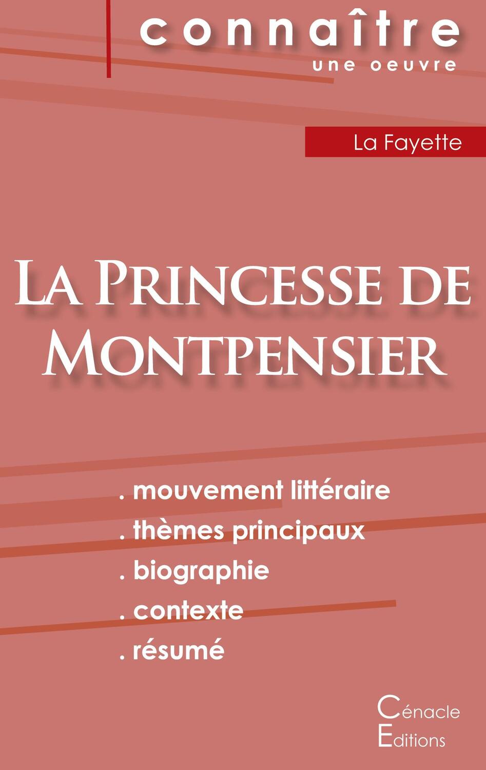 Cover: 9782367889948 | Fiche de lecture La Princesse de Montpensier de Madame de La...