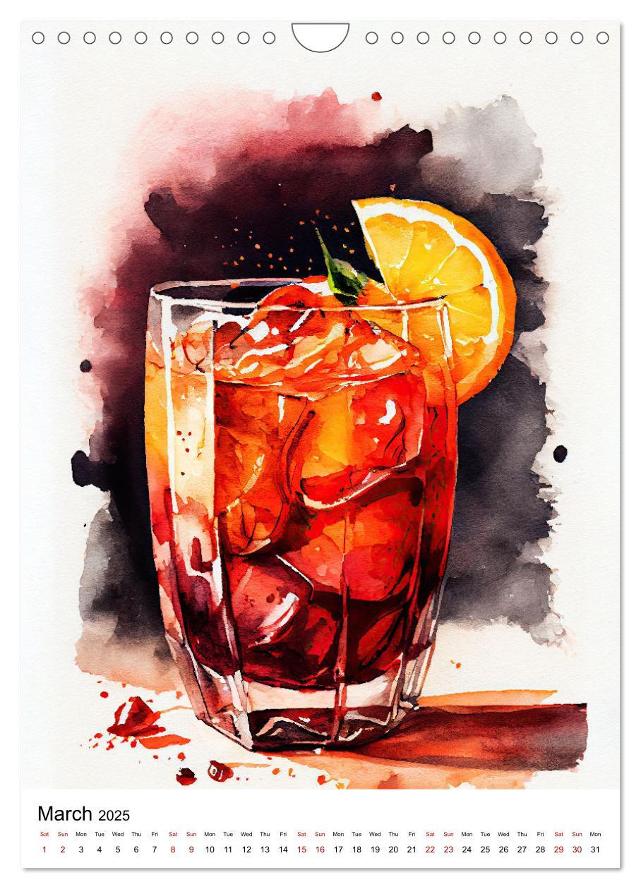 Bild: 9781325998920 | Artistic cocktails (Wall Calendar 2025 DIN A4 portrait), CALVENDO...