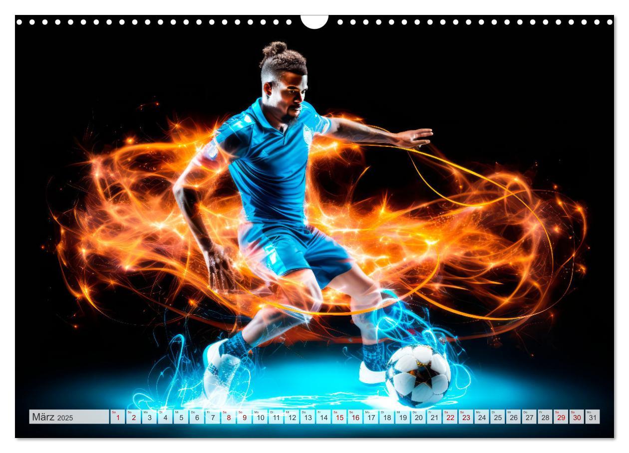 Bild: 9783383852183 | FUßBALLFIEBER Dynamische Szenen (Wandkalender 2025 DIN A3 quer),...