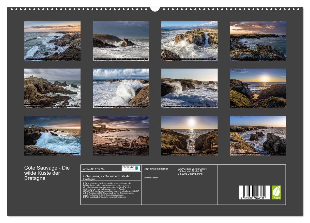 Bild: 9783383994531 | Côte Sauvage - Die wilde Küste der Bretagne (Wandkalender 2025 DIN...