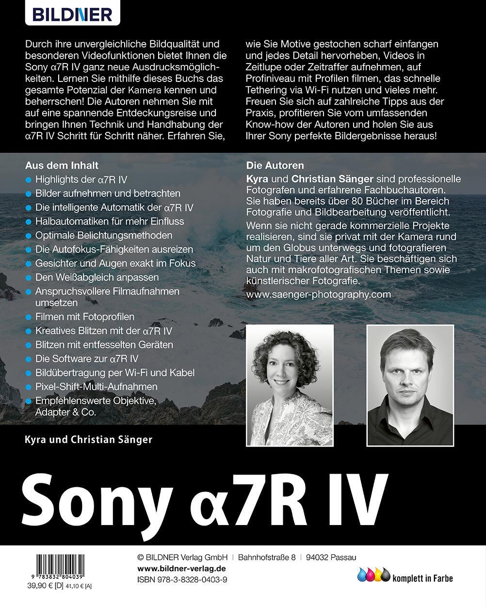 Rückseite: 9783832804039 | Sony A7R IV | Das umfangreiche Praxisbuch zu Ihrer Kamera! | Buch