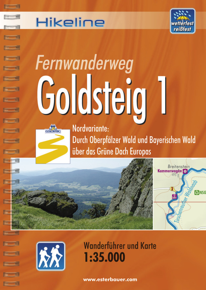 Cover: 9783850005227 | Hikeline Wanderführer Fernwanderweg Goldsteig. Tl.1 | Verlag | Buch