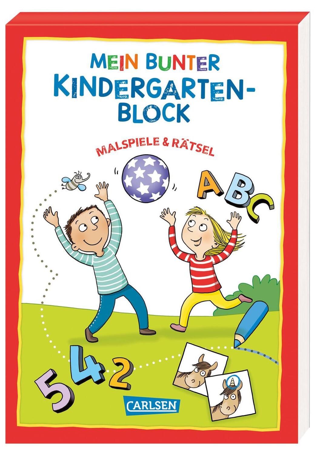 Cover: 9783551190925 | Mein bunter Kindergarten-Block: Malspiele und Rätsel | Hanna Sörensen
