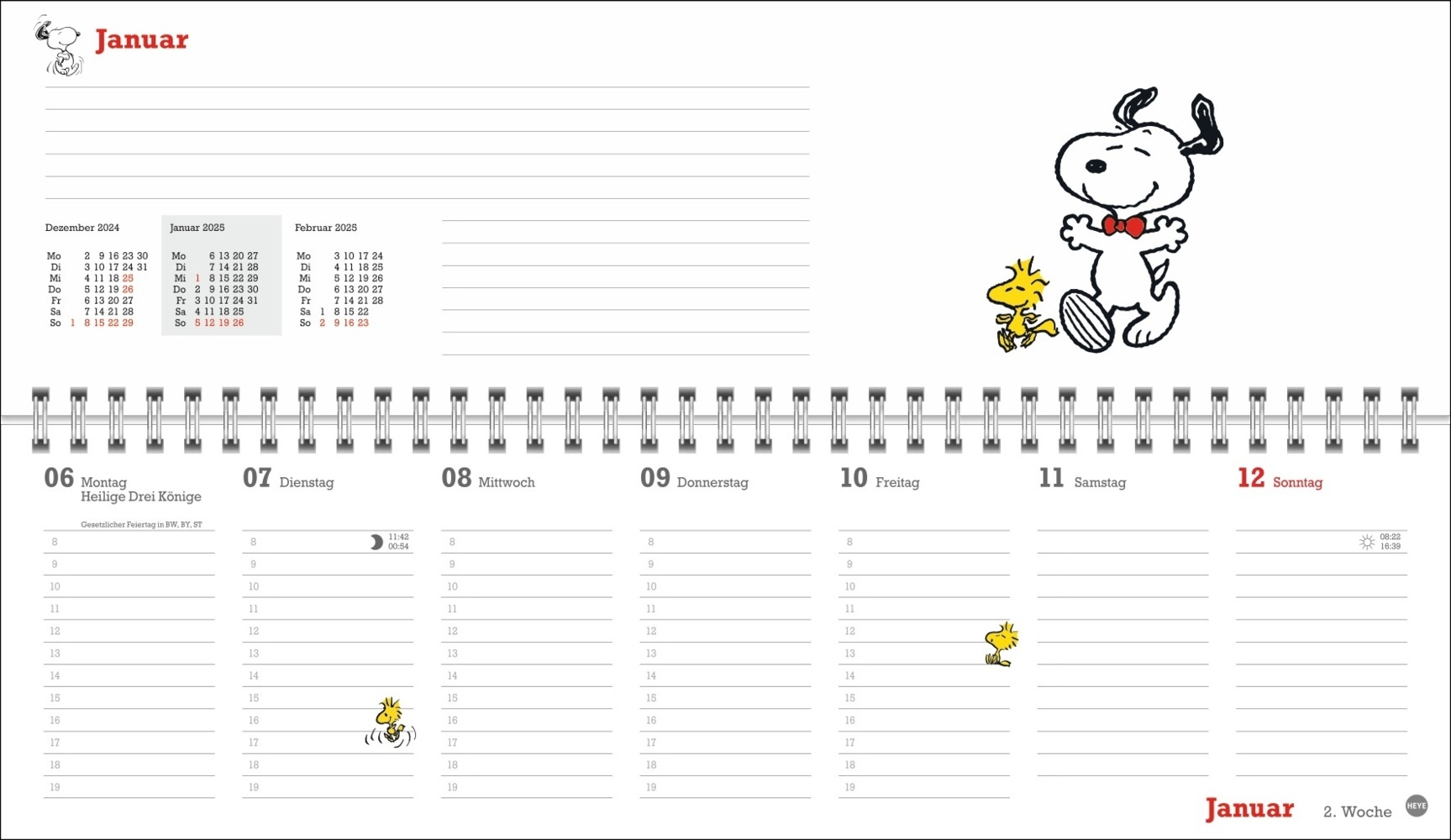 Bild: 9783756406555 | Peanuts Wochenquerplaner 2025 | Kalender | Spiralbindung | 112 S.