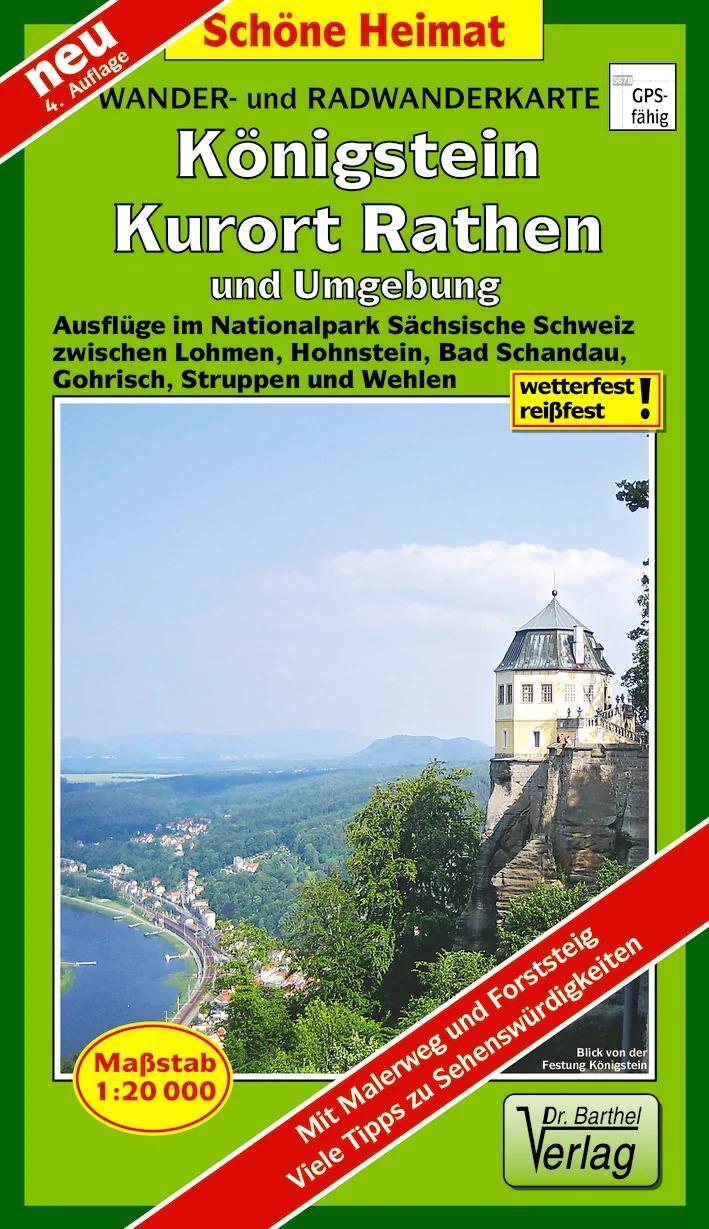 Cover: 9783895912160 | Radwander- und Wanderkarte Königstein, Kurort Rathen und Umgebung 1...
