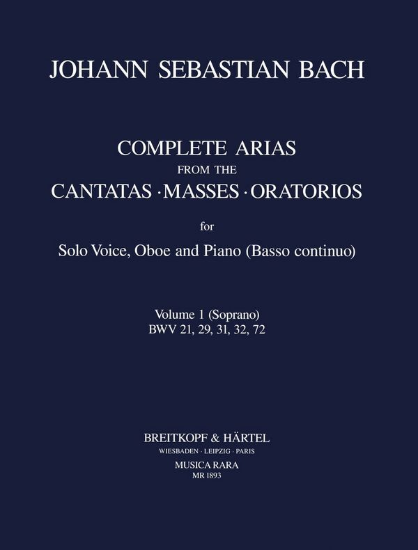 Cover: 9790004484883 | Arias &amp; Sinfonias From Kantates | Johann Sebastian Bach | Buch