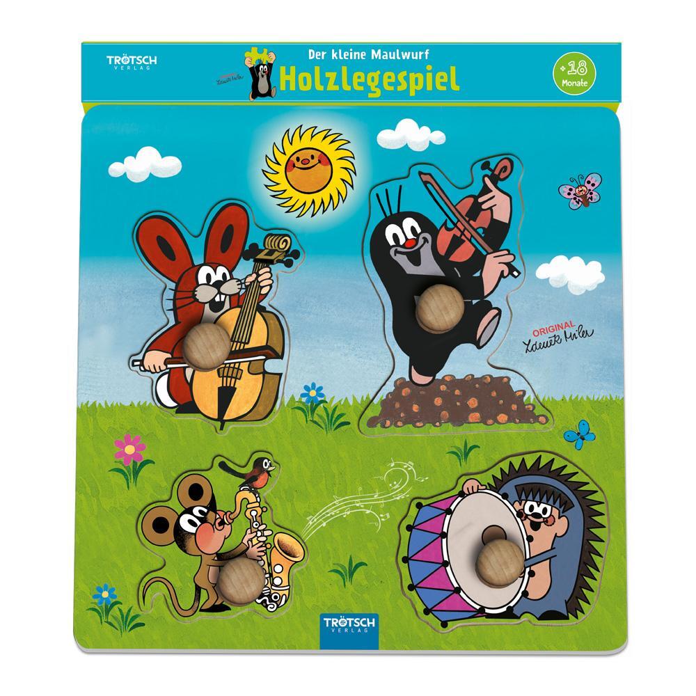 Cover: 4251901502391 | Trötsch Der kleine Maulwurf Holzlegespiel Musikanten | Trötsch Verlag