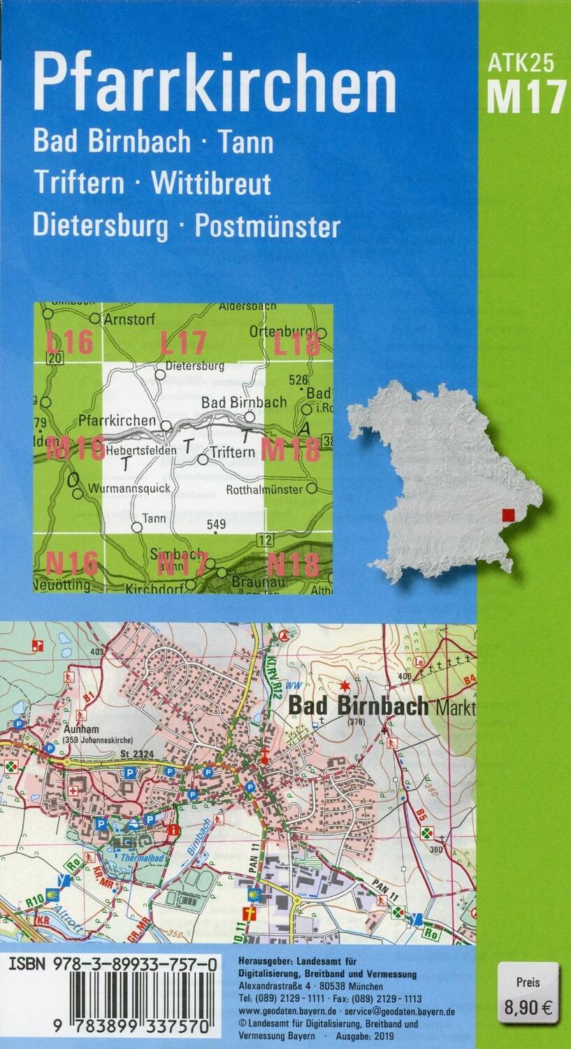 Bild: 9783899337570 | Pfarrkirchen 1 : 25 000 | Digitalisierung | (Land-)Karte | Deutsch