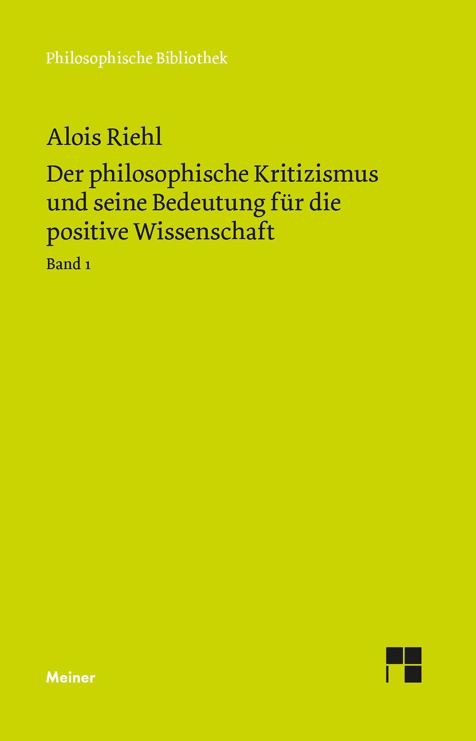 Cover: 9783787343522 | Der philosophische Kritizismus und seine Bedeutung für die positive...
