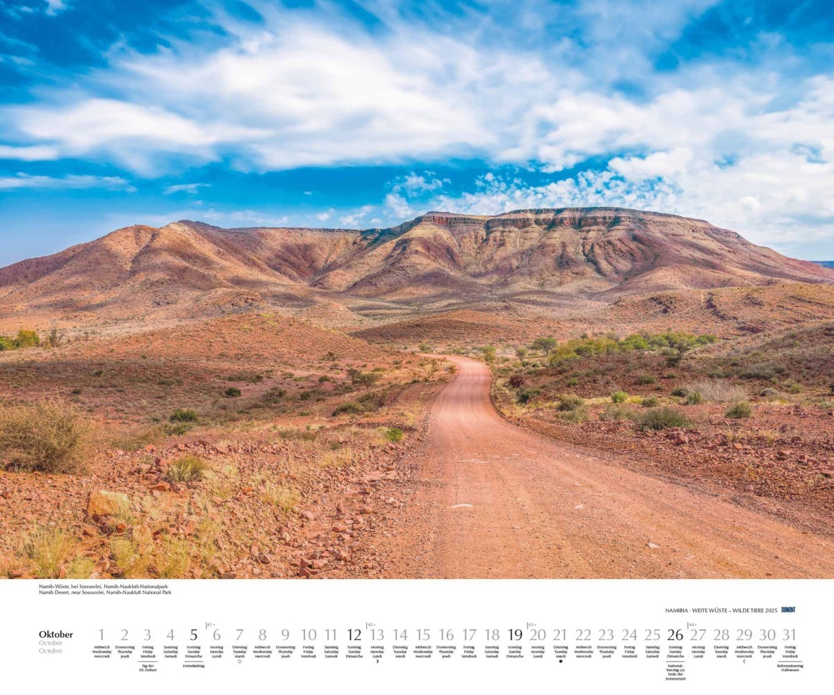 Bild: 4250809653761 | DUMONT - Namibia 2025 Wandkalender, 60x50cm, Fotokunst-Kalender mit...