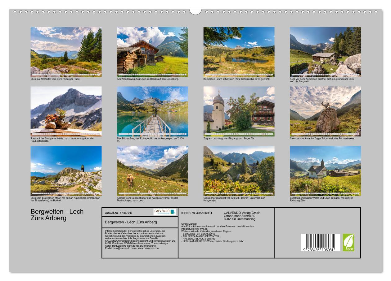 Bild: 9783435106981 | Bergwelten - Lech Zürs Arlberg (Wandkalender 2025 DIN A2 quer),...