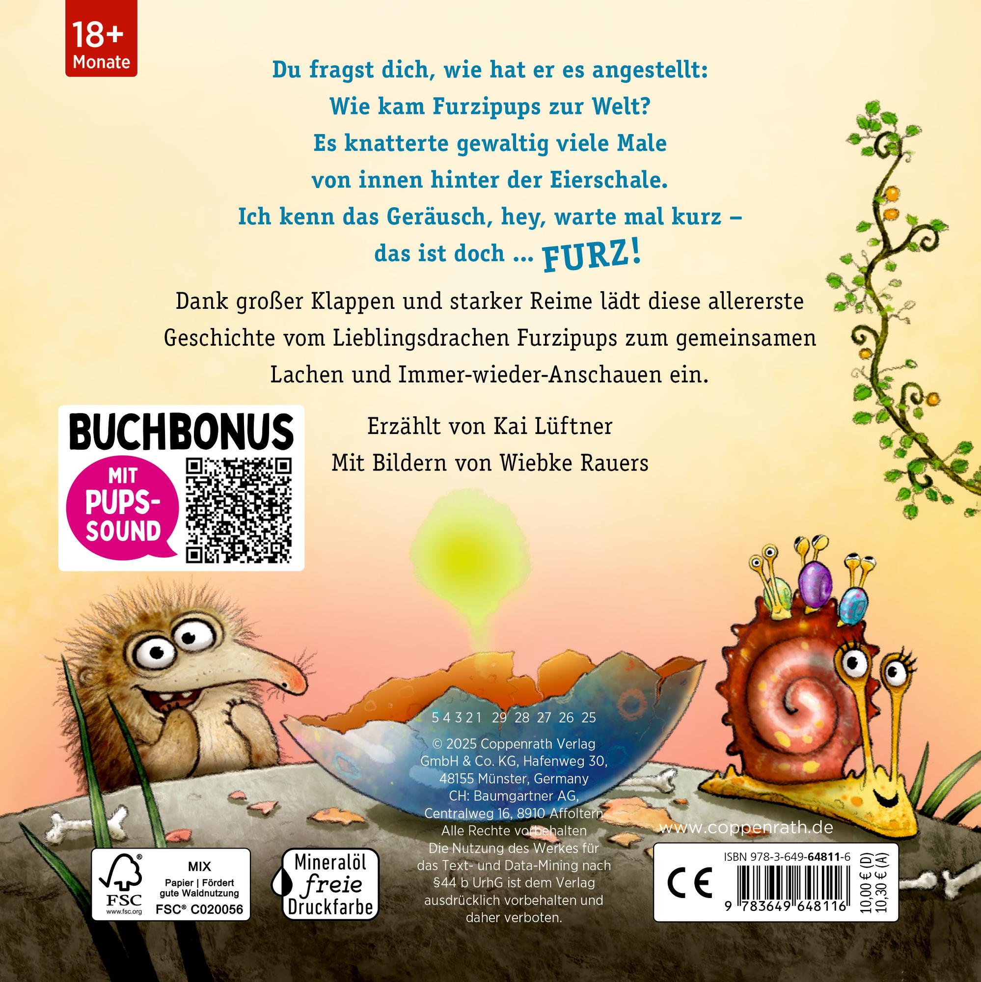 Rückseite: 9783649648116 | Kuckuck, kleiner Furzipups | Mein Klappen-Buch | Kai Lüftner | Buch