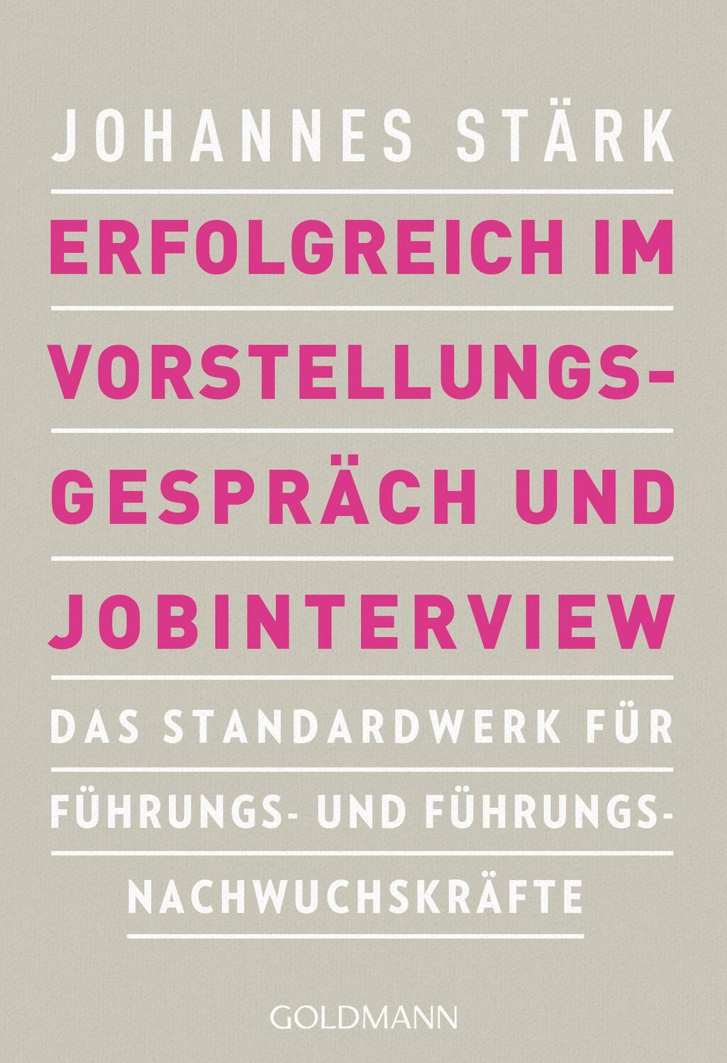 Cover: 9783442177714 | Erfolgreich im Vorstellungsgespräch und Jobinterview | Johannes Stärk