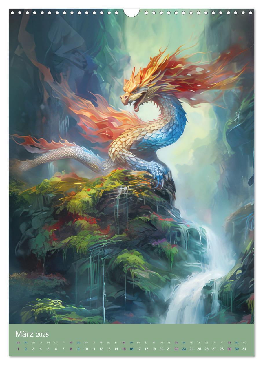 Bild: 9783435851249 | Sagenland der Drachen (Wandkalender 2025 DIN A3 hoch), CALVENDO...