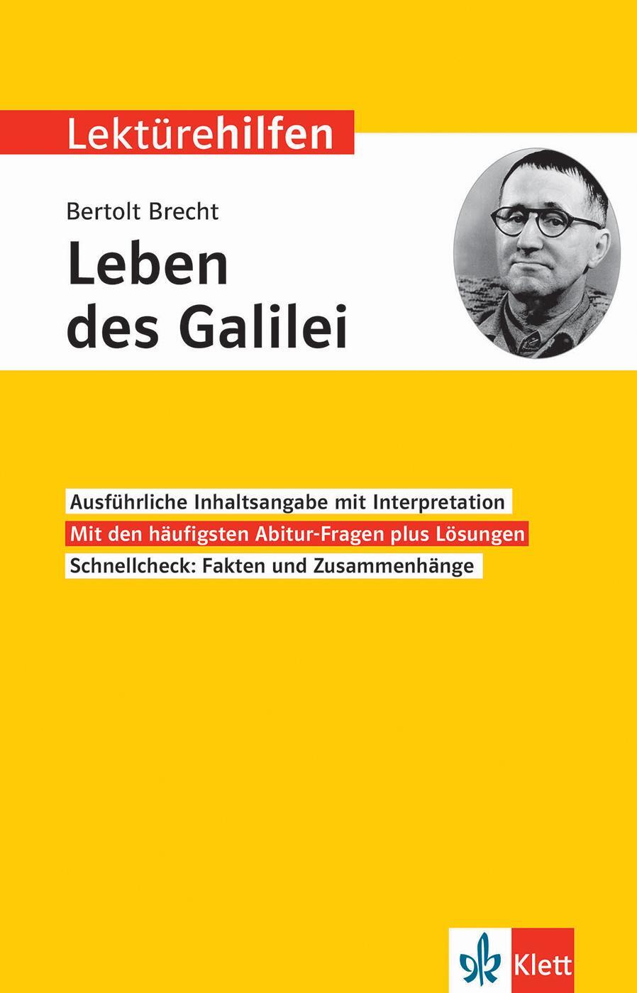 Cover: 9783129231555 | Lektürehilfen Bertolt Brecht, "Das Leben des Galilei" | Taschenbuch