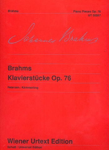 Cover: 9790500570677 | Piano Pieces Op. 76 | Johannes Brahms | Wiener Urtext Edition | Buch