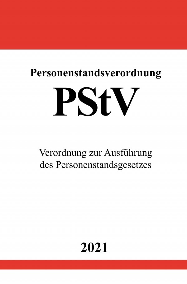Cover: 9783754923122 | Personenstandsverordnung (PStV) | Ronny Studier | Taschenbuch | epubli