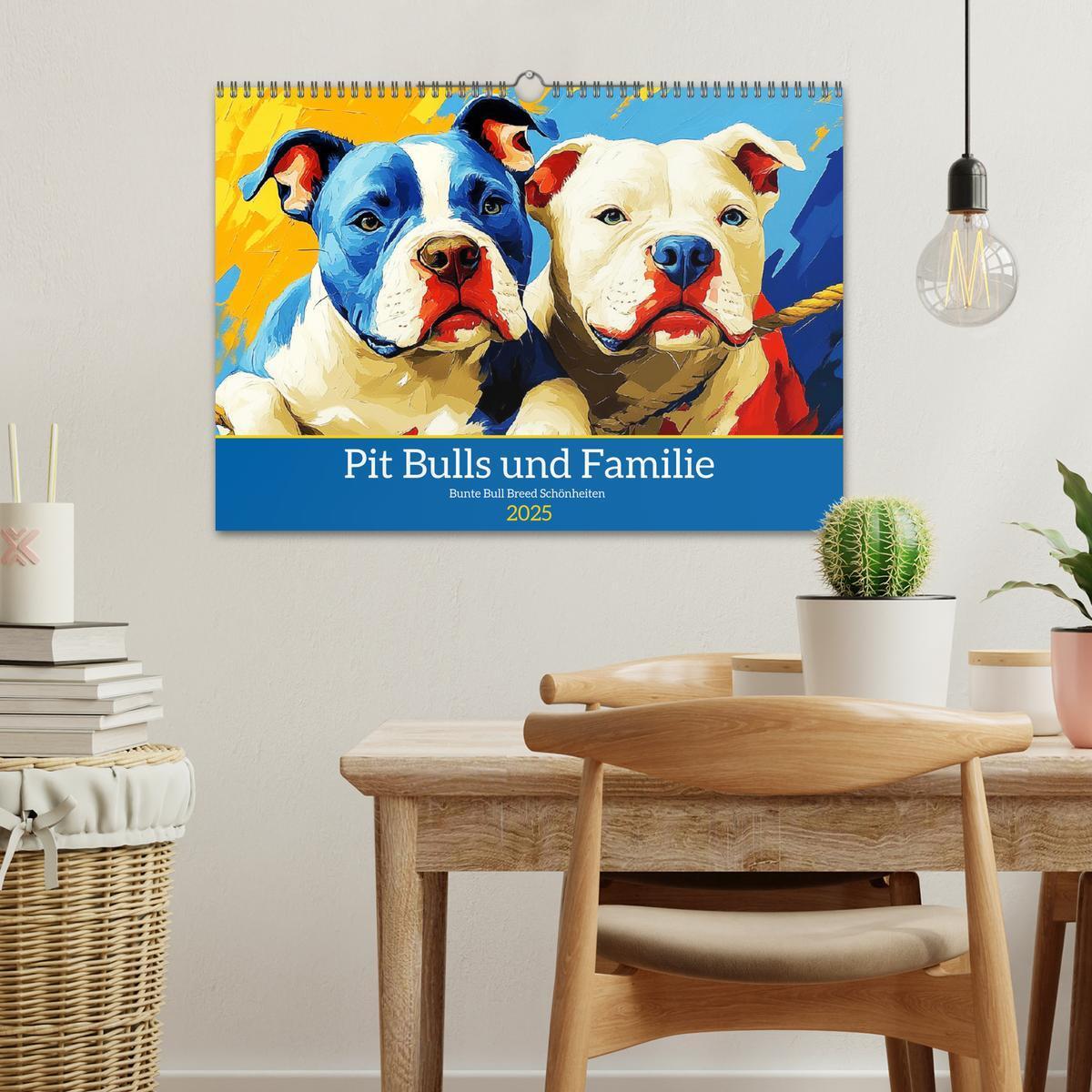 Bild: 9783457202593 | Pit Bulls und Familie. Bunte Bull Breed Schönheiten (Wandkalender...