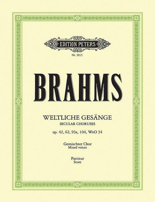 Cover: 9790014019648 | Weltliche a-cappella Gesänge | Johannes Brahms | Taschenbuch | Deutsch