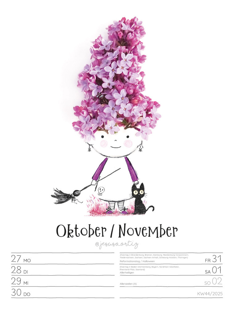 Bild: 9783838435015 | Little Dreams - Wochenplaner Kalender 2025 | Jesuso Ortiz (u. a.)