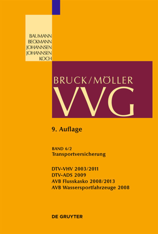 Cover: 9783110412376 | Transportversicherung 130-141 | Erwin Abele (u. a.) | Buch | XXXIII