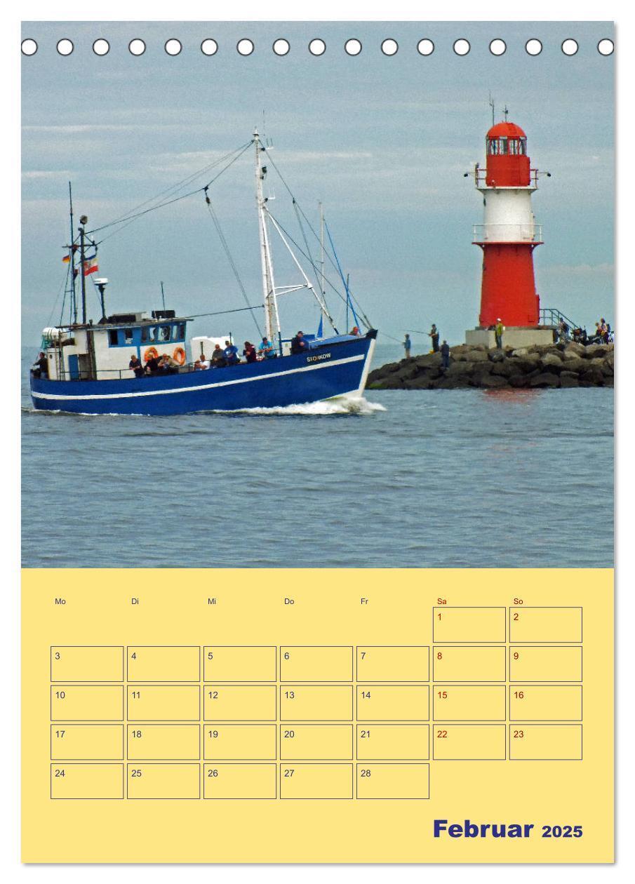 Bild: 9783435876594 | Sehnsuchtsort Warnemünde (Tischkalender 2025 DIN A5 hoch), CALVENDO...