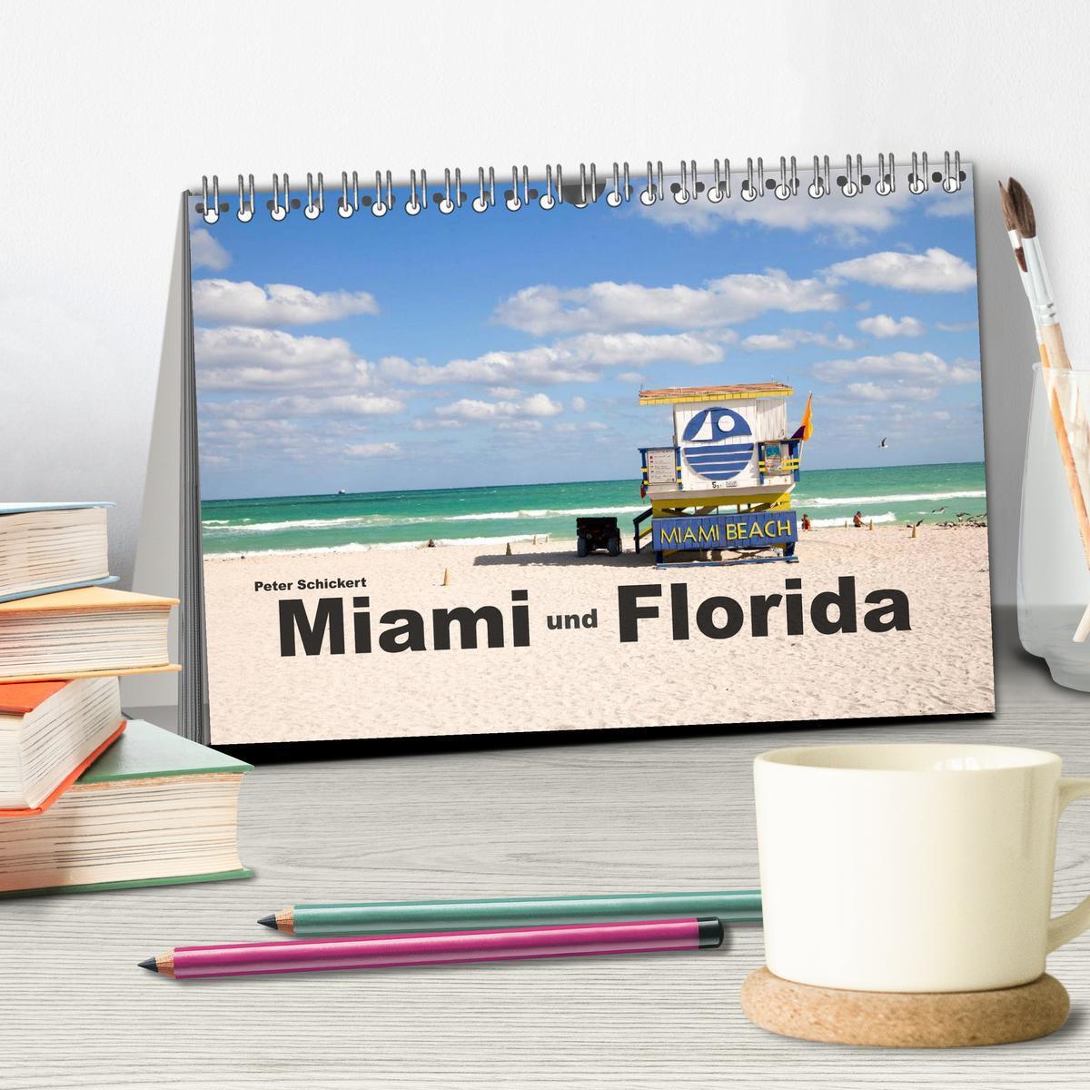 Bild: 9783435742820 | Miami und Florida (Tischkalender 2025 DIN A5 quer), CALVENDO...