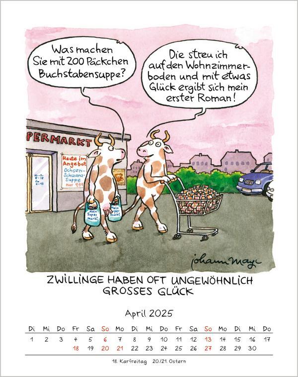 Bild: 9783731876649 | Zwillinge 2025 | Verlag Korsch | Kalender | Spiralbindung | 13 S.