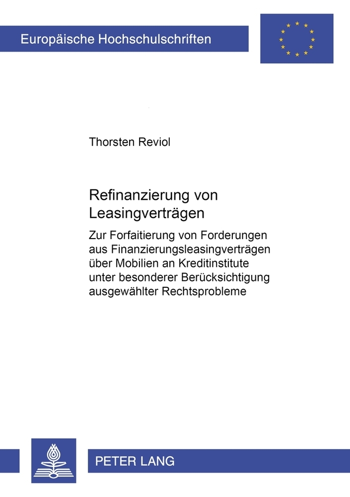 Cover: 9783631506271 | Refinanzierung von Leasingverträgen | Thorsten Reviol | Taschenbuch