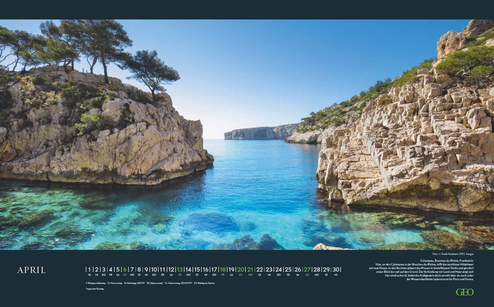 Bild: 4002725988799 | GEO - Meerblick Wandkalender 2025, 58x36cm, Posterkalender mit...