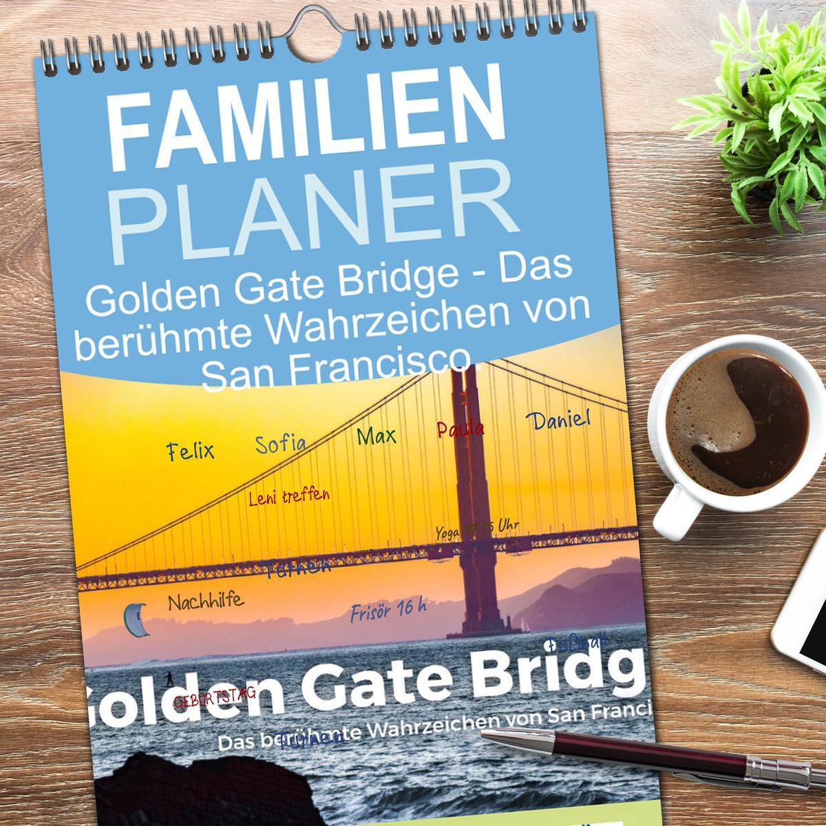 Bild: 9783457100509 | Familienplaner 2025 - Golden Gate Bridge - Das berühmte Wahrzeichen...