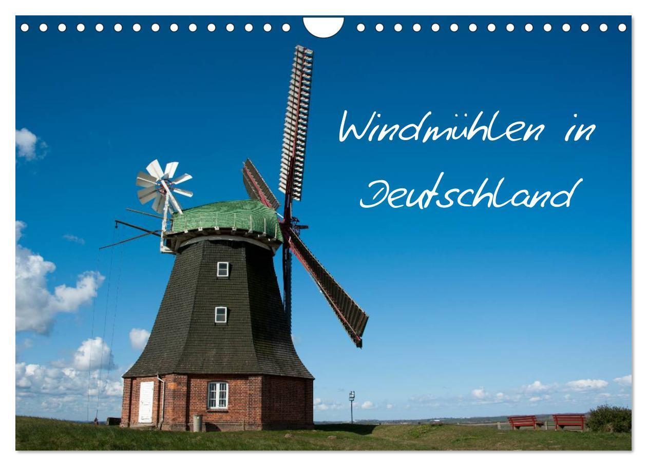 Cover: 9783435738083 | Windmühlen in Deutschland (Wandkalender 2025 DIN A4 quer), CALVENDO...