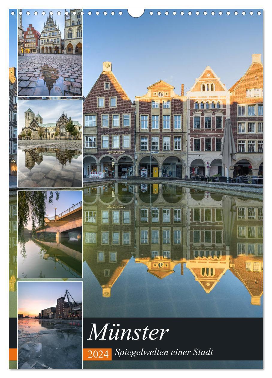 Cover: 9783383079160 | Münster - Spiegelwelten einer Stadt (Wandkalender 2024 DIN A3...