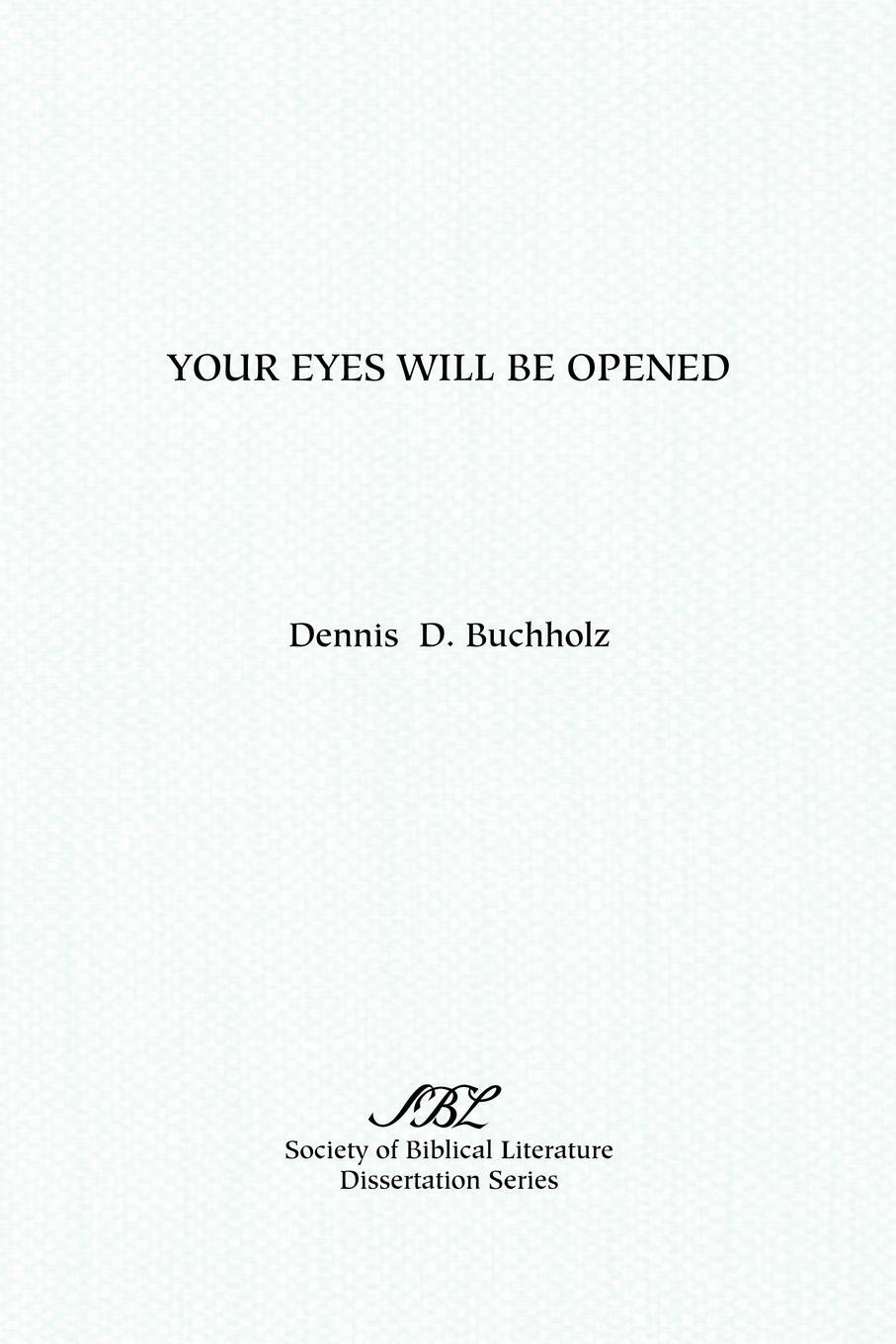 Cover: 9781555400255 | Your Eyes Will Be Opened | Dennis D. Buchholz | Taschenbuch | Englisch