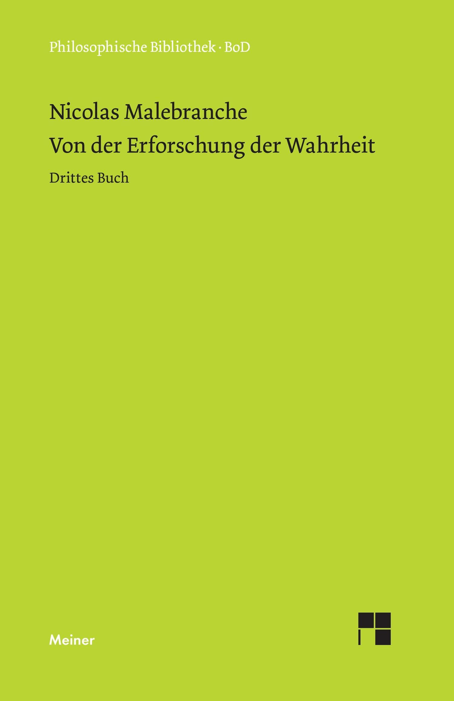 Cover: 9783787301232 | Von der Erforschung der Wahrheit / Von der Erforschung der Wahrheit