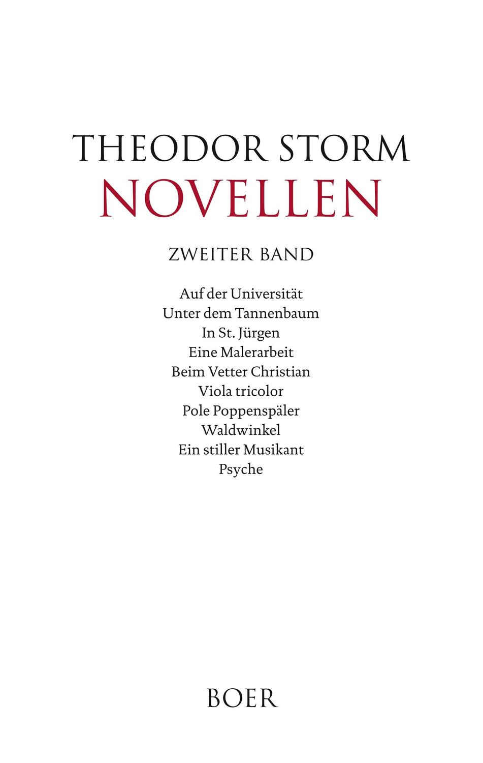 Cover: 9783966620185 | Novellen zweiter Band | Theodor Storm | Buch | 404 S. | Deutsch | 2019