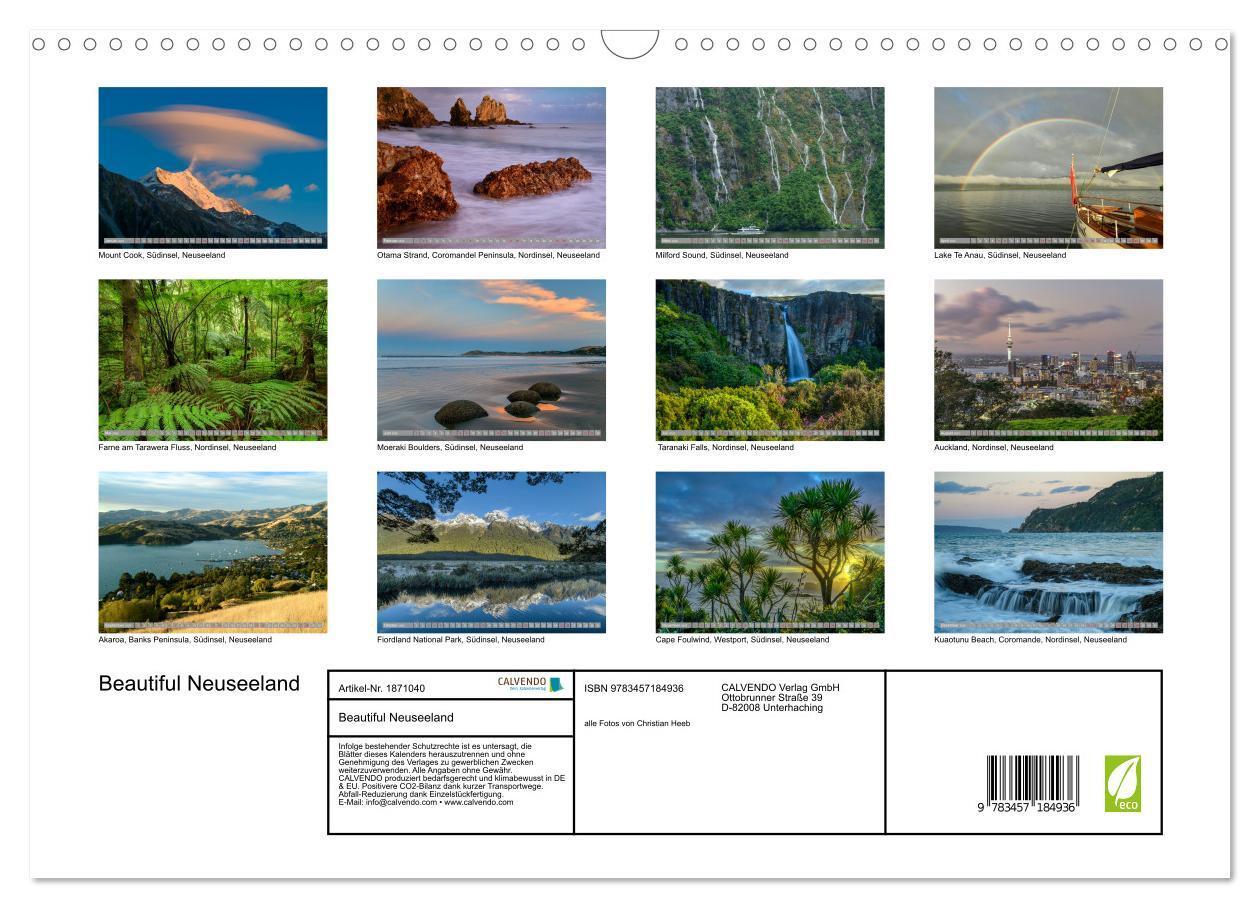 Bild: 9783457184936 | Beautiful Neuseeland (Wandkalender 2025 DIN A3 quer), CALVENDO...