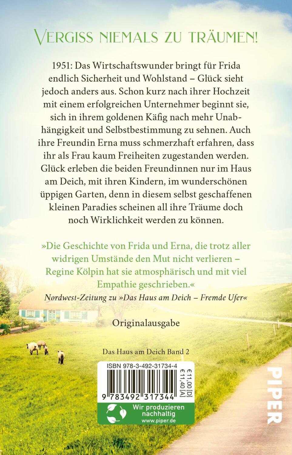 Rückseite: 9783492317344 | Das Haus am Deich - Unruhige Wasser | Roman Gefühlvoller Nordsee-Roman