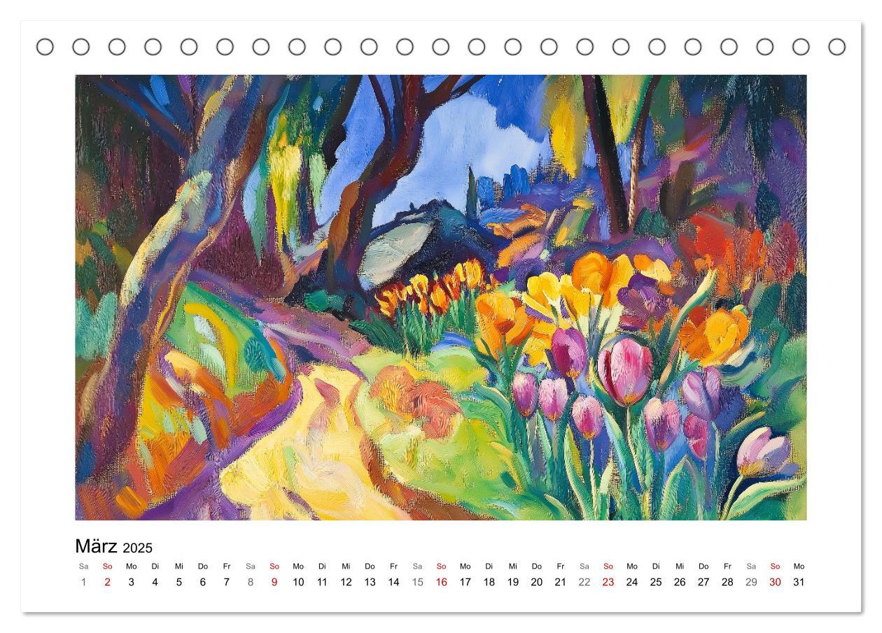 Bild: 9783457238257 | Expressionistisch durchs Jahr (Tischkalender 2025 DIN A5 quer),...