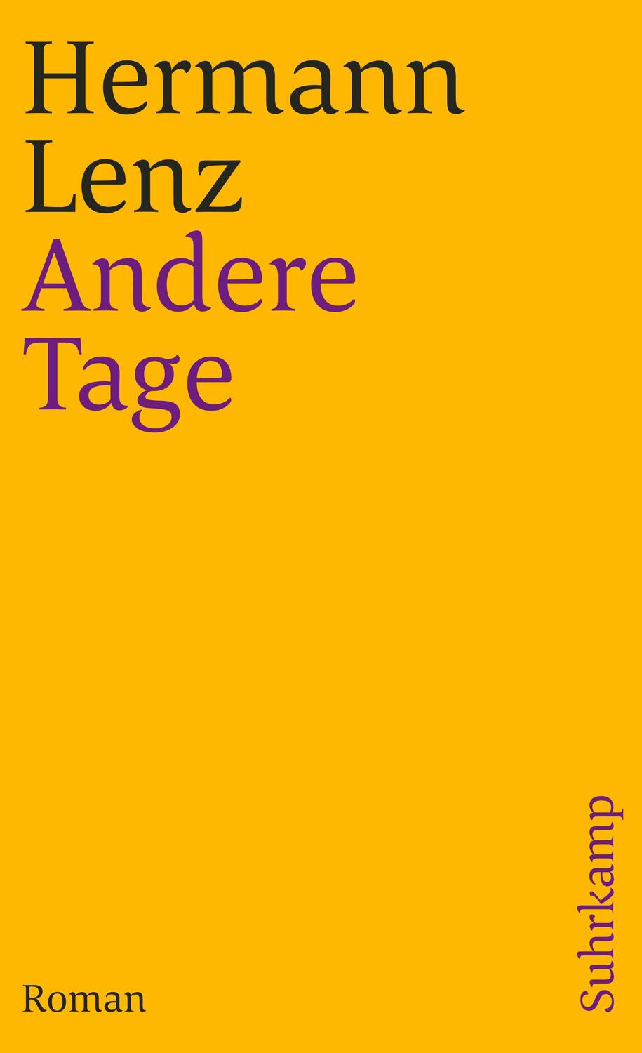 Cover: 9783518369616 | Andere Tage | Hermann Lenz | Taschenbuch | 261 S. | Deutsch | 1978