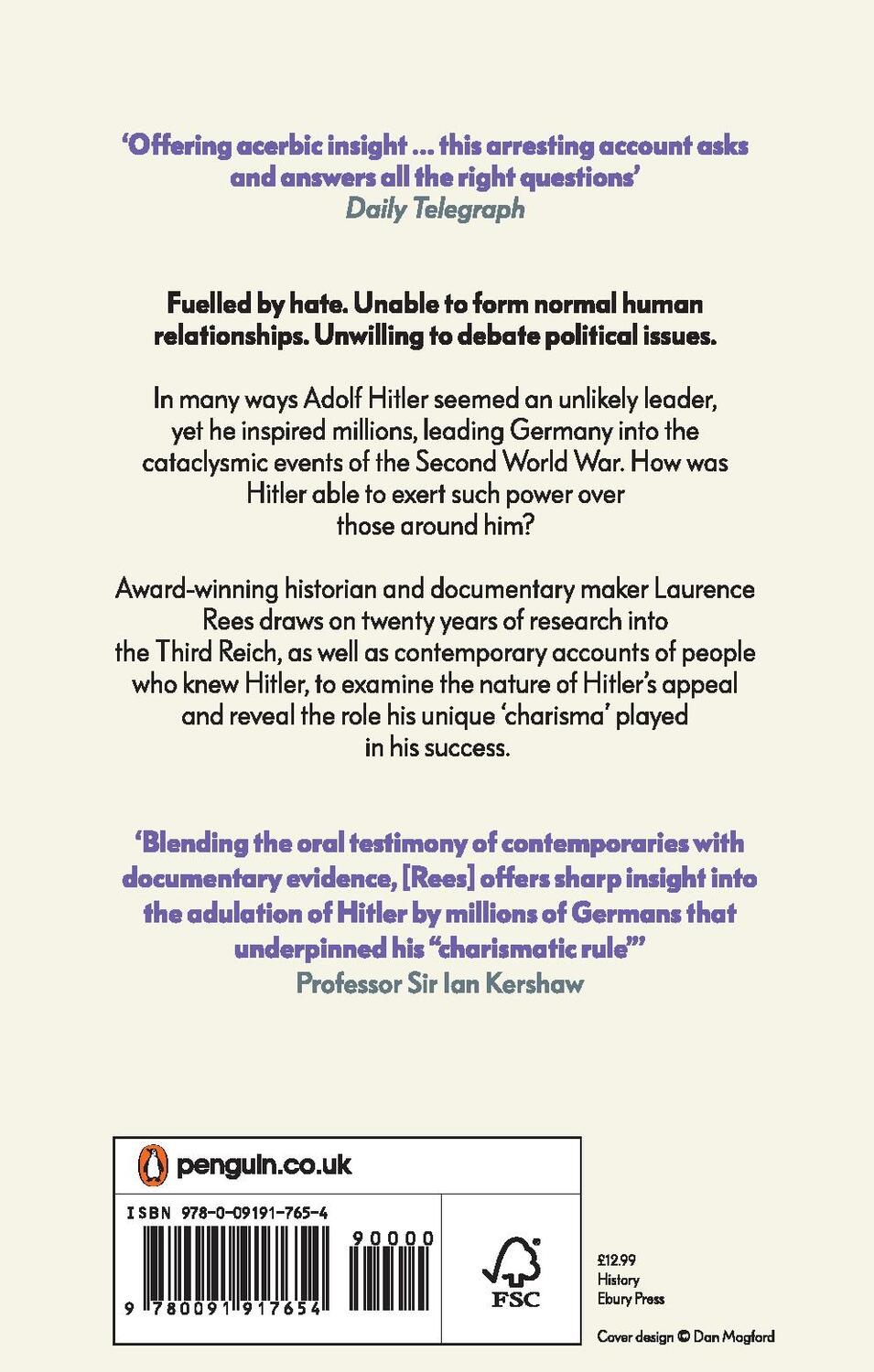Rückseite: 9780091917654 | The Dark Charisma of Adolf Hitler | Laurence Rees | Taschenbuch | 2013