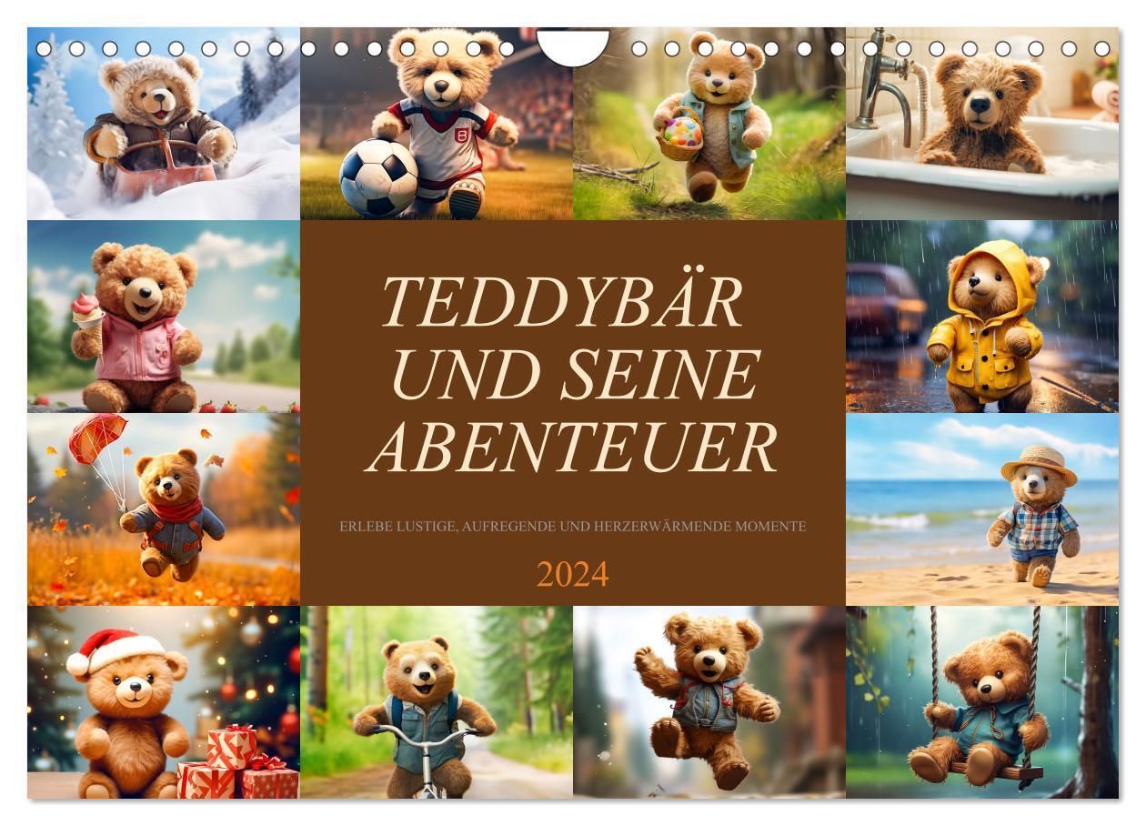 Cover: 9783383692093 | Teddybär und seine Abenteuer (Wandkalender 2024 DIN A4 quer),...