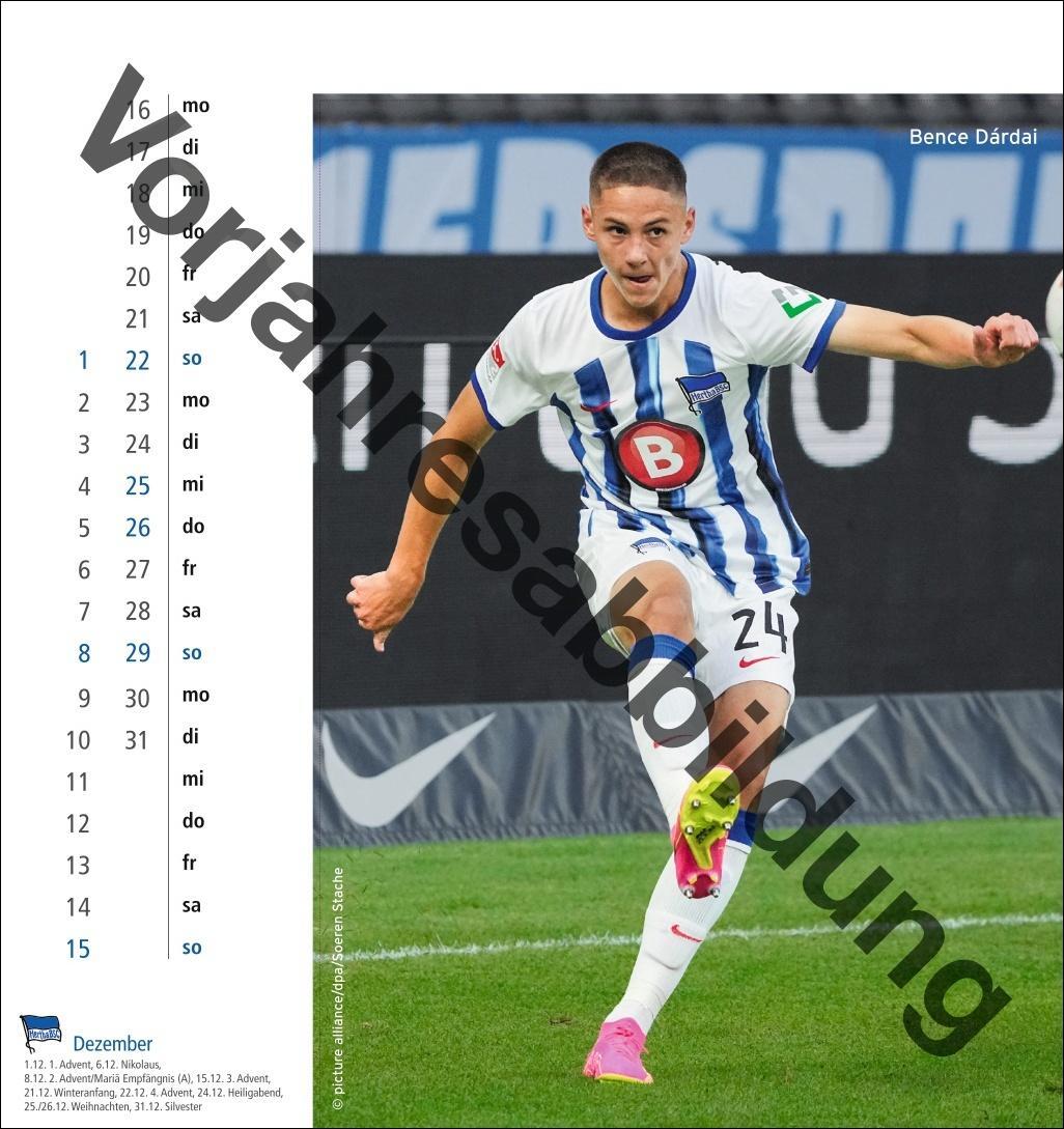 Bild: 9783756405480 | Hertha BSC Postkartenkalender 2025 | Kalender | Spiralbindung | 13 S.