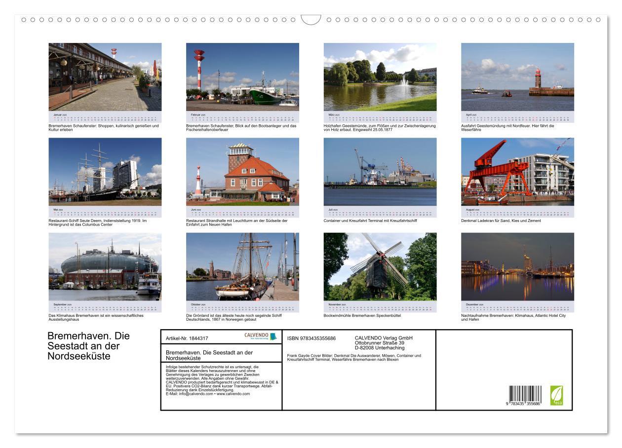 Bild: 9783435355686 | Bremerhaven. Die Seestadt an der Nordseeküste (Wandkalender 2025...