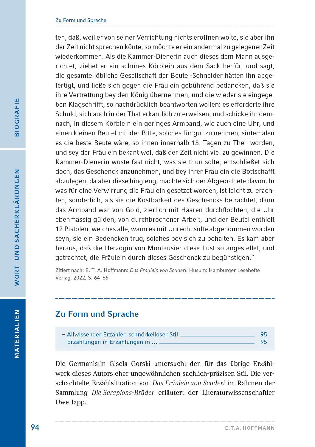 Bild: 9783872915252 | Das Fräulein von Scuderi | E. T. A. Hoffmann | Taschenbuch | 112 S.