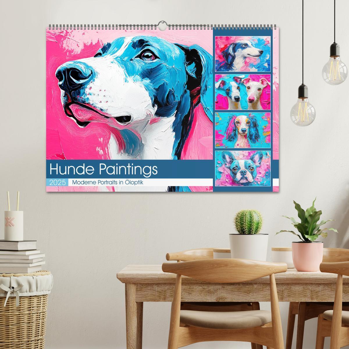 Bild: 9783457200834 | Hunde Paintings. Moderne Portraits in Öloptik (Wandkalender 2025...